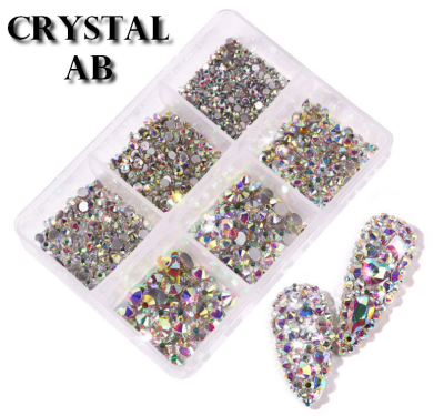 Crystal AB Rhinestone Shapes Variety Box Set