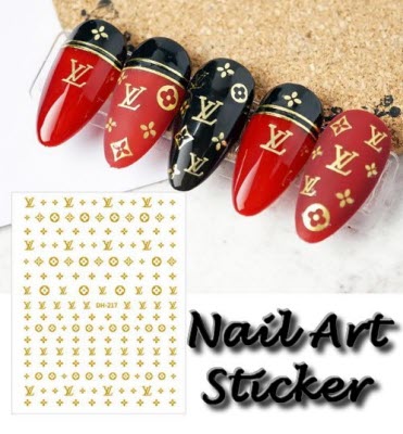 Designer Nail Sticker - LV Crimson Curse