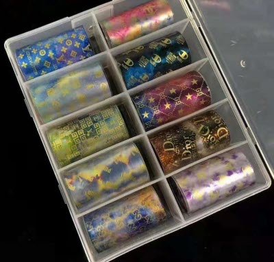 Nail Art Transfer Foil - Holographic Wishes Set